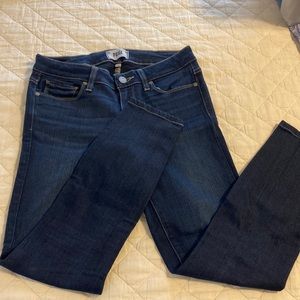 Classic dark wash skinny jeans
